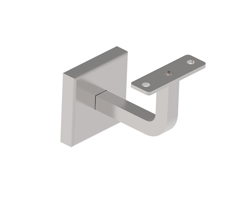 SUPORTE CORRIMÃO QUADRADO C/ PLACA INOX