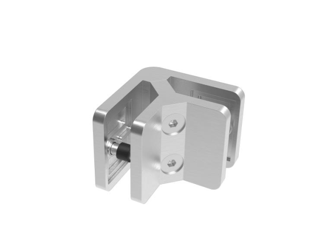 SUPORTE VIDRO DUPLO 45X45 90º INOX