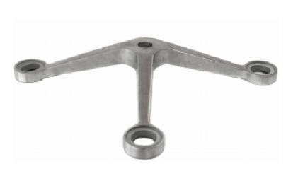 ARANHA VIDRO 3 VIAS, INOX 316