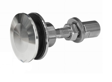 RÓTULA DE VIDRO 58MM, INOX 316